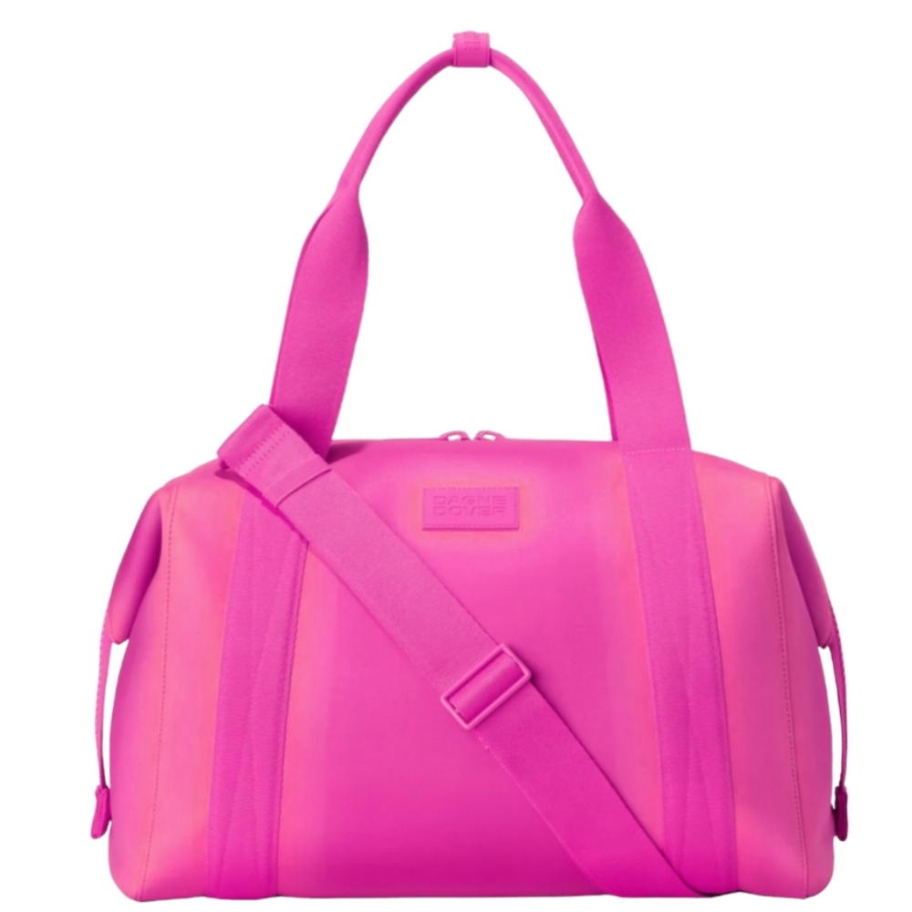 Large Landon Neoprene Carryall Bag in Hottest Pink